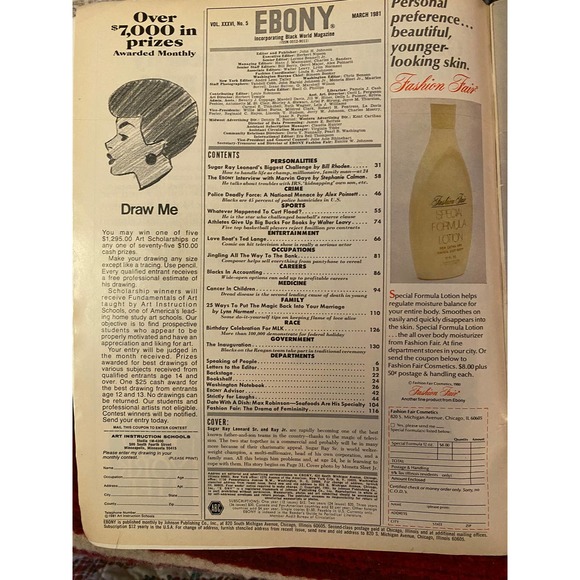 March 1981 Ebony MagazIne  with Featured Cover, “Sugar Ray Leonard’s - Picture 2 of 15